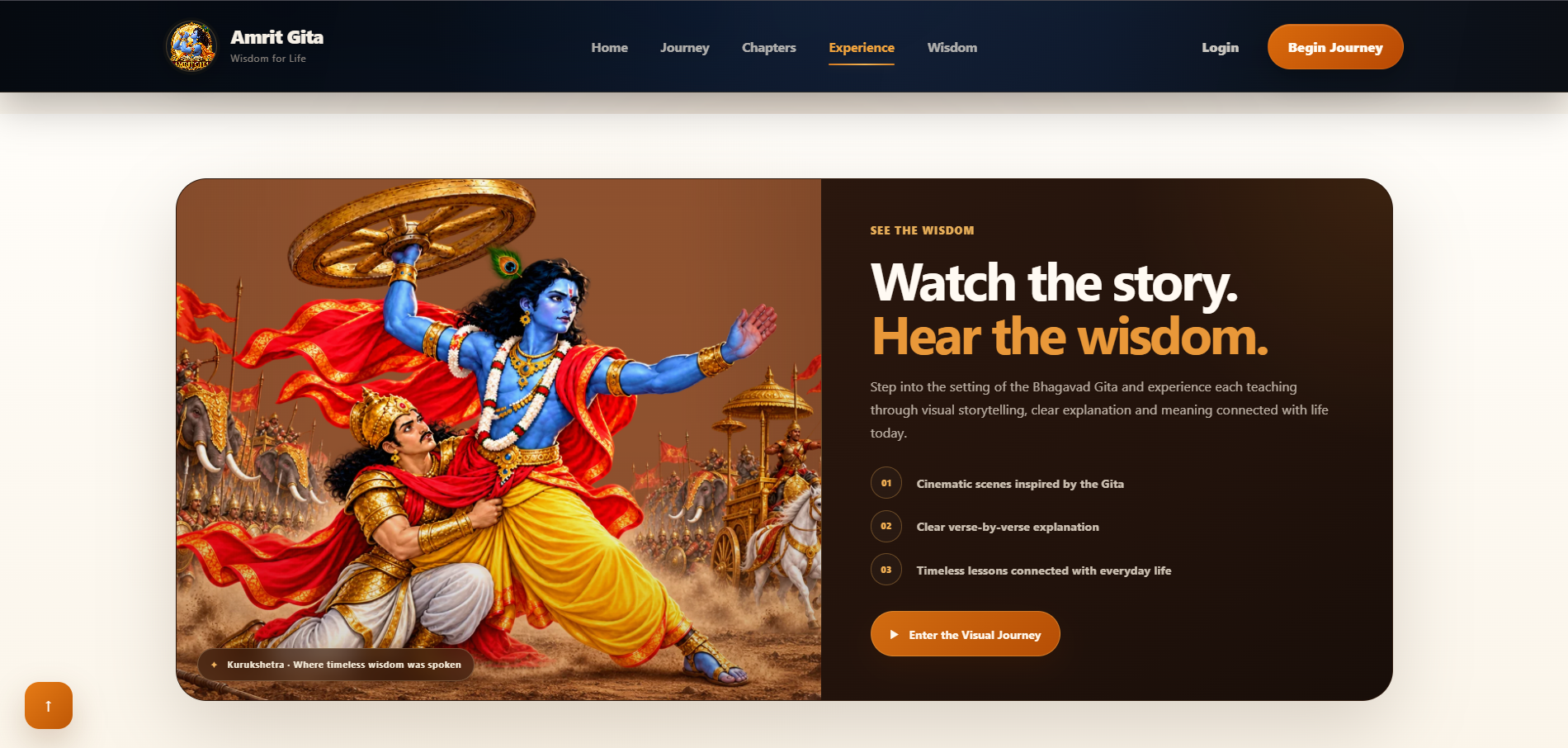 Amrit Gita website screenshot