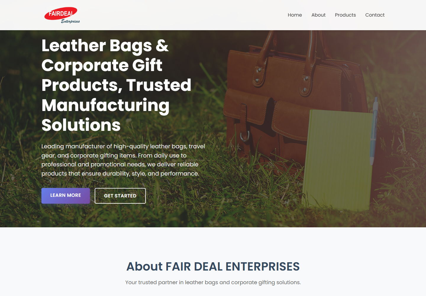Fairdeal Enterprises website screenshot