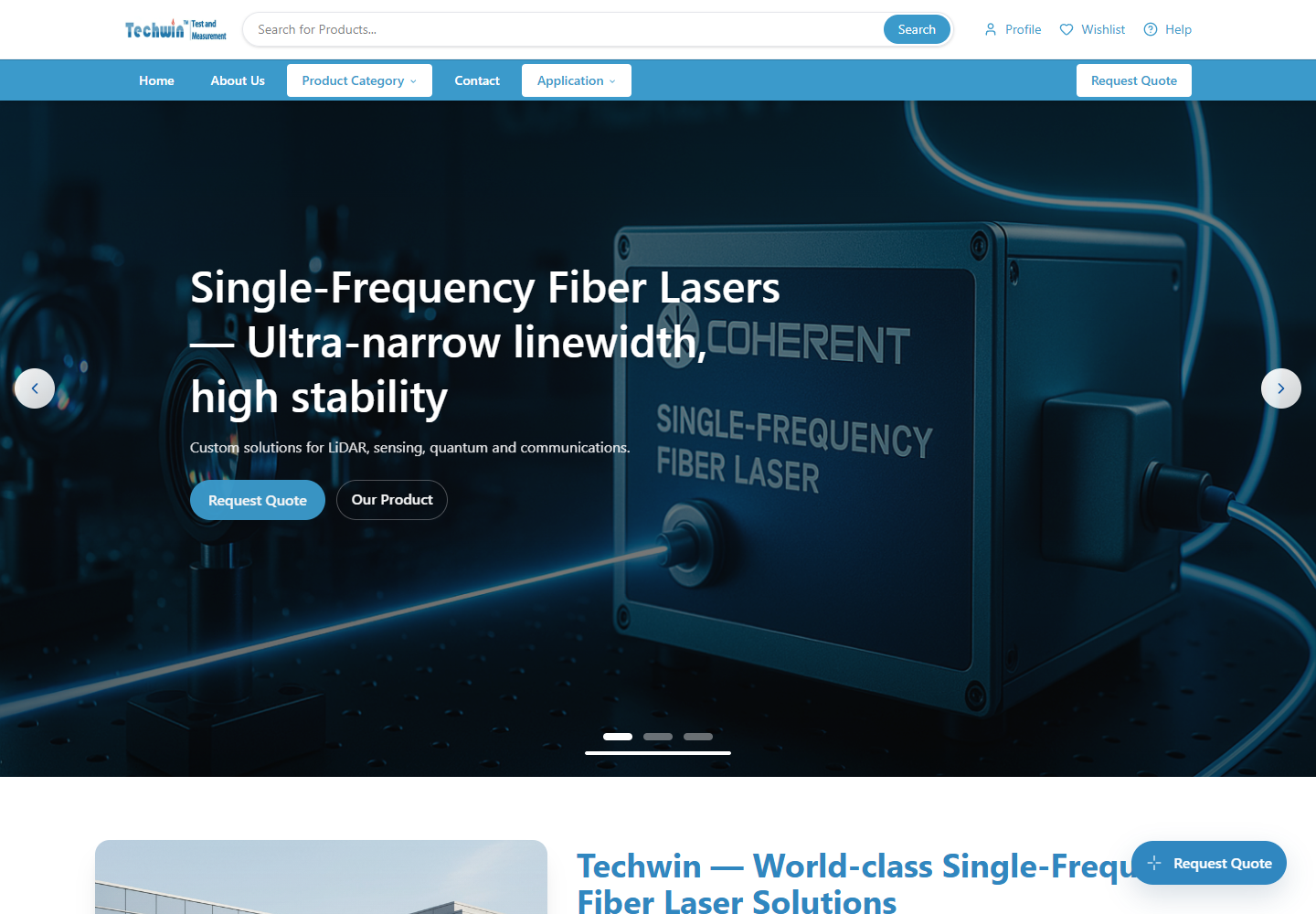 Techwin website screenshot